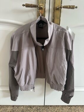 NWT Under Armour Two-Tone Light Lilac and Gray Bomber track Jacket